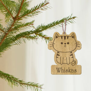 Ξύλινo Στολίδι - Cat - Image 2