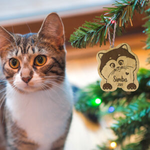 Ξύλινo Στολίδι - Kitten