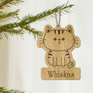 Ξύλινo Στολίδι - Cat - Image 3