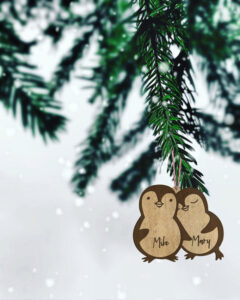 Ξύλινo Στολίδι - Πιγκουίνοι - Image 2