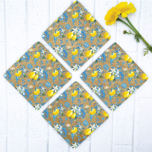 Ξύλινα Σουβέρ  "Lemons"