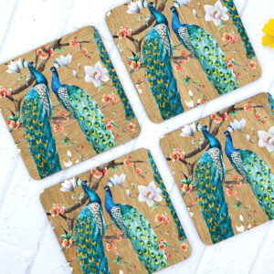 Ξύλινα Σουβέρ  "Peacock" - Image 2