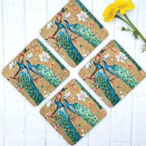 Ξύλινα Σουβέρ  "Peacock"