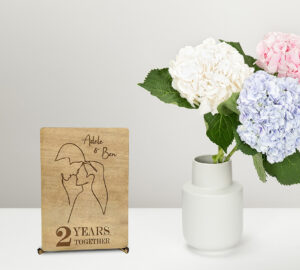 Ξύλινη Αναμνηστική Κάρτα  Couple