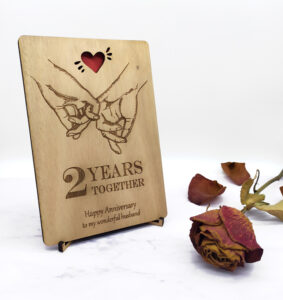 Ξύλινη Αναμνηστική Κάρτα  "Together"