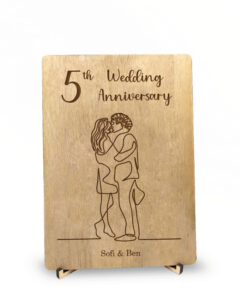 Ξύλινη Αναμνηστική Κάρτα "Wedding Anniversary" - Image 4