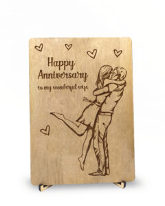 Ξύλινη Αναμνηστική Κάρτα "Happy Anniversary" - Image 5
