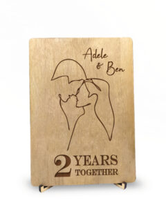 Ξύλινη Αναμνηστική Κάρτα  Couple - Image 3