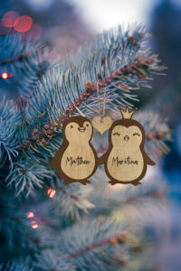 Ξύλινο Στολίδι - Πιγκουίνοι