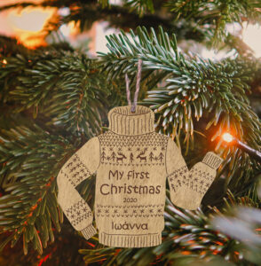 Ξύλινο Στολίδι - Πουλόβερ