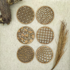 Ξύλινα Σουβέρ με Lasercut (Στρογγυλό) - Image 3