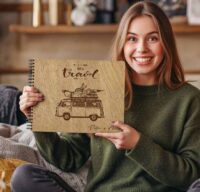 Ξύλινο Άλμπουμ Φωτογραφιών "Let's travel"