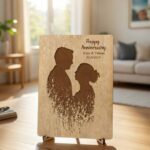 Ξύλινη Αναμνηστική Κάρτα "Happy Anniversary"