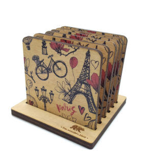 Ξύλινα Σουβέρ "Paris"