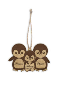 Ξύλινo Στολίδι -Οικογένεια Πιγκουίνων - Image 9