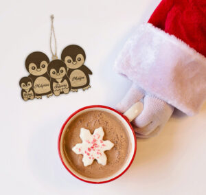 Ξύλινo Στολίδι -Οικογένεια Πιγκουίνων - Image 5