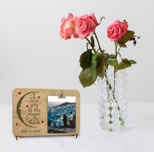 Ξύλινη Κορνίζα - Ι love you to the moon and back - Image 3