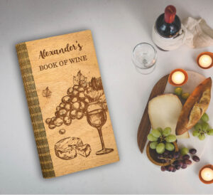 Ξύλινο Βιβλίο Συνταγών - Wine (R28)