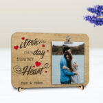 Ξύλινη Κορνίζα - Ι love you every day from my heart