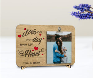 Ξύλινη Κορνίζα - Ι love you every day from my heart