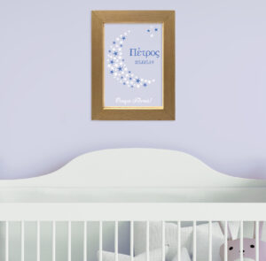 Επιτοίχια κορνίζα Led - Moon-Stars(blue) - Image 2