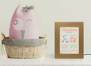 Επιτραπέζια κορνίζα Led - Γέννησης(Ελεφαντάκι) - Image 2