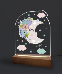 Φωτιστικό Led  "Moon with Flowers"