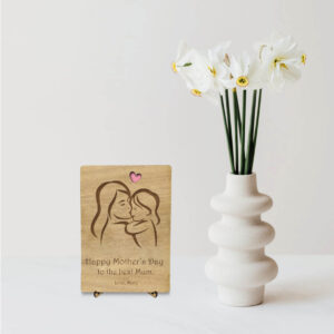 Ξύλινη Αναμνηστική Κάρτα - Μητέρα και κόρη (md2) - Image 2