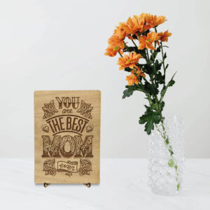 Ξύλινη Αναμνηστική Κάρτα - Best Mom ever - Image 2