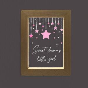 Επιτοίχια κορνίζα Led - Stars( Pink)