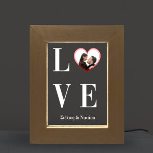Επιτραπέζια κορνίζα Led - LOVE (heart)