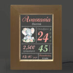 Επιτραπέζια κορνίζα Led - Γέννησης(Ελεφαντάκι)