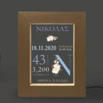 Επιτραπέζια κορνίζα Led - Μονόγραμμα(Boy)