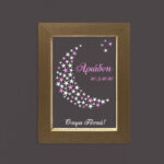 Επιτοίχια κορνίζα Led - Moon-Stars(pink)