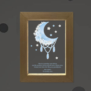 Επιτοίχια κορνίζα Led - Moon(Blue)