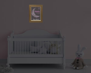 Επιτοίχια κορνίζα Led - Moon-Stars(pink) - Image 3