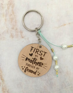 Ξύλινο Μπρελόκ - First my mother forever my friend - Image 2