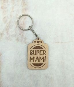 Ξύλινο Μπρελόκ - Super Mam - Image 2