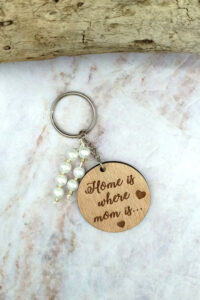 Ξύλινο Μπρελόκ - Home is where Mom is! - Image 2
