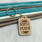 Ξύλινο Μπρελόκ - Super Mam