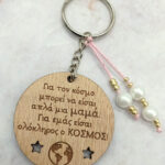 Ξύλινο Μπρελόκ - Μαμά, είσαι ολόκληρος ο κόσμος!