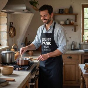 Ποδιά Μαγειρικής -DON'T PANIC - Dad's in the kitchen!