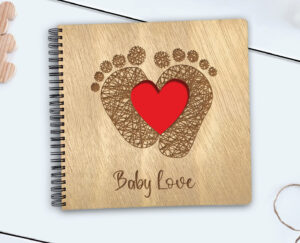 Ξύλινο Άλμπουμ Φωτογραφιών - Baby Love