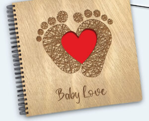 Ξύλινο Άλμπουμ Φωτογραφιών - Baby Love - Image 3