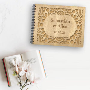 Ξύλινο βιβλίο ευχών - Lasercut Art - Image 2