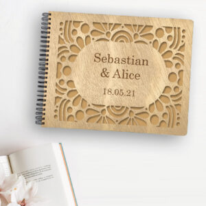 Ξύλινο βιβλίο ευχών - Lasercut Art