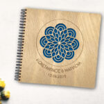 Ξύλινο βιβλίο ευχών - Blue Art