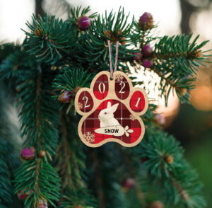 Ξύλινο Στολίδι - Κουνέλι (ch143) - Image 2