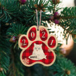 Ξύλινο Στολίδι - Γάτα (ch144)