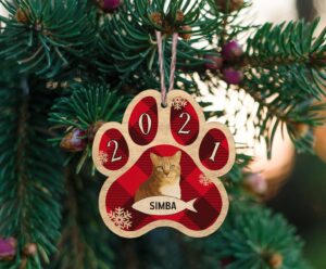 Ξύλινο Στολίδι - Γάτα (ch145)